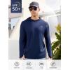 imageNORTHYARD Mens Long Sleeve Hoodie Shirts Sun Protection Fishing Running Swim Rash Guard Lightweight Quick Dry UPF 50 HikingNavy