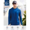 imageNORTHYARD Mens Long Sleeve Hoodie Shirts Sun Protection Fishing Running Swim Rash Guard Lightweight Quick Dry UPF 50 HikingRoyalblue