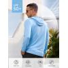imageNORTHYARD Mens Long Sleeve Hoodie Shirts Sun Protection Fishing Running Swim Rash Guard Lightweight Quick Dry UPF 50 HikingSkyblue