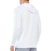 imageNORTHYARD Mens Long Sleeve Hoodie Shirts Sun Protection Fishing Running Swim Rash Guard Lightweight Quick Dry UPF 50 HikingWhite