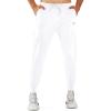 imageNORTHYARD Mens Joggers Pants with Zipper Pockets Tapered Athletic Workout Running Sweatpants for MenWhite