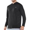 imageNORTHYARD Mens Long Sleeve Hoodie Shirts Sun Protection Fishing Running Swim Rash Guard Lightweight Quick Dry UPF 50 HikingBlack