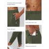 imageNORTHYARD Mens Joggers Pants with Zipper Pockets Athletic Track Pants Tapered Lightweight Mesh for Jogging Running GymArmygreen