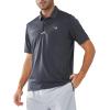 imageNORTHYARD Mens Polo Shirt Quick Dry Sports Golf Shirts Long and Short Sleeve Tennis Pique Shirt Performance Shirts TopsDark Grey