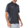 imageNORTHYARD Mens Polo Shirt Quick Dry Sports Golf Shirts Long and Short Sleeve Tennis Pique Shirt Performance Shirts TopsDark Grey
