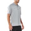 imageNORTHYARD Mens Polo Shirt Quick Dry Sports Golf Shirts Long and Short Sleeve Tennis Pique Shirt Performance Shirts TopsLight Grey