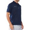 imageNORTHYARD Mens Polo Shirt Quick Dry Sports Golf Shirts Long and Short Sleeve Tennis Pique Shirt Performance Shirts TopsNavy