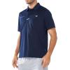 imageNORTHYARD Mens Polo Shirt Quick Dry Sports Golf Shirts Long and Short Sleeve Tennis Pique Shirt Performance Shirts TopsNavy