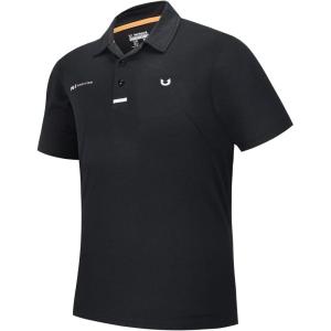 imageNORTHYARD Mens Polo Shirt Quick Dry Sports Golf Shirts Long and Short Sleeve Tennis Pique Shirt Performance Shirts TopsBlack