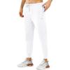 imageNORTHYARD Mens Joggers Pants with Zipper Pockets Lightweight Sweatpants Athletic Running Workout Track Pants for MenWhite