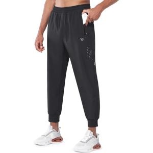 imageNORTHYARD Mens Fleece Joggers Athletic Warm Sweatpants Workout Gym Running Pants Active Winter Thicken Track with PocketsBlack