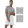 imageNORTHYAD Mens Athletic Shirts Workout Running Short Sleeve TShirt Quick Dry Lightweight Gym Tee TopsLightgrey