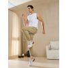 imageNORTHYARD Mens Athletic Track Pants Sweatpants with Zipper Pockets Workout Gym Jogger Pants Open BottomLightkhaki