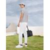 imageNORTHYARD Mens Athletic Track Pants Sweatpants with Zipper Pockets Workout Gym Jogger Pants Open BottomWhite