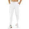 imageNORTHYARD Mens Athletic Track Pants Sweatpants with Zipper Pockets Workout Gym Jogger Pants Open BottomWhite