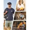 imageNORTHYARD Mens Cotton Shirts Heavyweight Short Sleeve Casual TShirts with Chest Pocket Work WearDersert