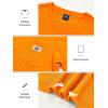 imageNORTHYARD Mens Cotton Shirts Heavyweight Short Sleeve Casual TShirts with Chest Pocket Work WearOrange