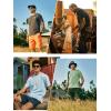 imageNORTHYARD Mens Heavyweight Cotton TShirts Crewneck Short Sleeve Fashion Casual Shirts for MenGreygreen
