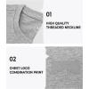 imageNORTHYARD Mens Heavyweight Cotton TShirts Crewneck Short Sleeve Fashion Casual Shirts for MenLightheather