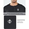 imageNORTHYARD Mens Henley Shirts Casual Short Sleeve Heavy Cotton TShirts Solid Basic Summer Tee TopsBlack