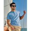 imageNORTHYARD Mens Henley Shirts Casual Short Sleeve Heavy Cotton TShirts Solid Basic Summer Tee TopsBluestone