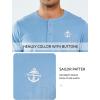 imageNORTHYARD Mens Henley Shirts Casual Short Sleeve Heavy Cotton TShirts Solid Basic Summer Tee TopsBluestone