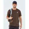 imageNORTHYARD Mens Henley Shirts Casual Short Sleeve Heavy Cotton TShirts Solid Basic Summer Tee TopsDarkbrown