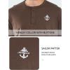 imageNORTHYARD Mens Henley Shirts Casual Short Sleeve Heavy Cotton TShirts Solid Basic Summer Tee TopsDarkbrown