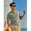 imageNORTHYARD Mens Henley Shirts Casual Short Sleeve Heavy Cotton TShirts Solid Basic Summer Tee TopsGrayishgreen