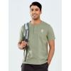 imageNORTHYARD Mens Henley Shirts Casual Short Sleeve Heavy Cotton TShirts Solid Basic Summer Tee TopsGrayishgreen