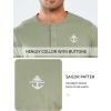 imageNORTHYARD Mens Henley Shirts Casual Short Sleeve Heavy Cotton TShirts Solid Basic Summer Tee TopsGrayishgreen