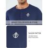 imageNORTHYARD Mens Henley Shirts Casual Short Sleeve Heavy Cotton TShirts Solid Basic Summer Tee TopsNavy