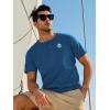 imageNORTHYARD Mens Henley Shirts Casual Short Sleeve Heavy Cotton TShirts Solid Basic Summer Tee TopsSeablue