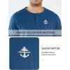 imageNORTHYARD Mens Henley Shirts Casual Short Sleeve Heavy Cotton TShirts Solid Basic Summer Tee TopsSeablue