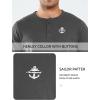 imageNORTHYARD Mens Henley Shirts Casual Short Sleeve Heavy Cotton TShirts Solid Basic Summer Tee TopsSmokeheather
