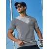 imageNORTHYARD Mens Rash Guard Shirt UPF 50 UV Sun Protection Short Sleeve Athletic TShirts for Men Quick Dry Fishing Beach SwimLightgrey