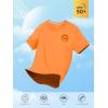 imageNORTHYARD Mens Rash Guard Shirt UPF 50 UV Sun Protection Short Sleeve Athletic TShirts for Men Quick Dry Fishing Beach SwimOrange