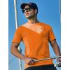 imageNORTHYARD Mens Rash Guard Shirt UPF 50 UV Sun Protection Short Sleeve Athletic TShirts for Men Quick Dry Fishing Beach SwimOrange