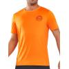 imageNORTHYARD Mens Rash Guard Shirt UPF 50 UV Sun Protection Short Sleeve Athletic TShirts for Men Quick Dry Fishing Beach SwimOrange