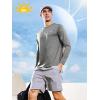 imageNORTHYARD Mens UPF 50 Sun Protection Shirts Long Sleeve Quick Dry Lightweight Shirt Fishing Hiking Rash Guard UV SPFSmokeheather
