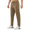imageNORTHYARD Mens Athletic Track Pants Sweatpants with Zipper Pockets Workout Gym Jogger Pants Open BottomDarkkhaki