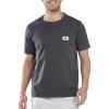 imageNORTHYARD Mens Cotton Shirts Heavyweight Short Sleeve Casual TShirts with Chest Pocket Work WearDarkgrey