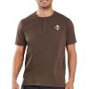imageNORTHYARD Mens Henley Shirts Casual Short Sleeve Heavy Cotton TShirts Solid Basic Summer Tee TopsDarkbrown