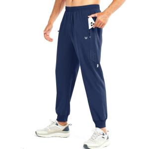 imageNORTHYARD Mens Athletic Running Pants Lightweight Workout Joggers Quick Dry Gym Sweatpants Active Sports Track TrainingDarkblue