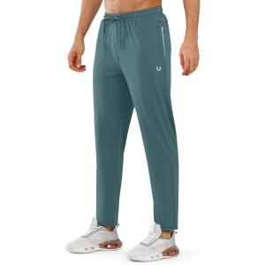 imageNORTHYARD Mens Athletic Track Pants Sweatpants with Zipper Pockets Workout Gym Jogger Pants Open BottomMelanite
