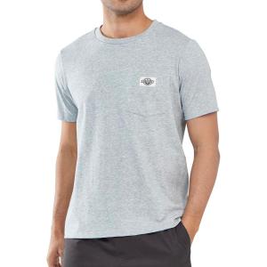 imageNORTHYARD Mens Cotton Shirts Heavyweight Short Sleeve Casual TShirts with Chest Pocket Work WearLightheather