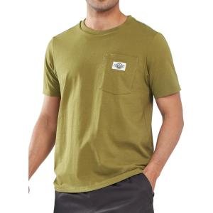 imageNORTHYARD Mens Cotton Shirts Heavyweight Short Sleeve Casual TShirts with Chest Pocket Work WearOlive