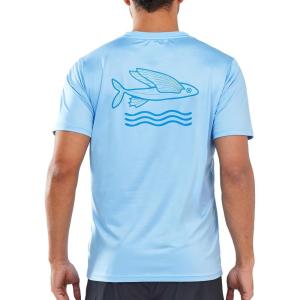 imageNORTHYARD Mens Rash Guard Shirt UPF 50 UV Sun Protection Short Sleeve Athletic TShirts for Men Quick Dry Fishing Beach SwimSkyblue