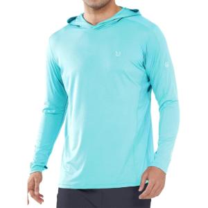 imageNORTHYARD Mens Sun Protection Hoodie Shirts Long Sleeve UPF 50 Rash Guard Swim Fishing Lightweight SPF UV Shirt with HoodLightblue