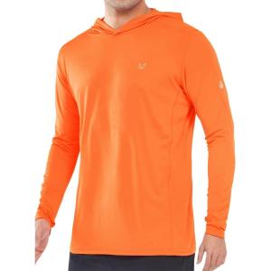imageNORTHYARD Mens Sun Protection Hoodie Shirts Long Sleeve UPF 50 Rash Guard Swim Fishing Lightweight SPF UV Shirt with HoodOrange